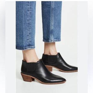 Madewell Sonia Chelsea Black Ankle Boots - Size 7 - Western Heels & Pointed Toes